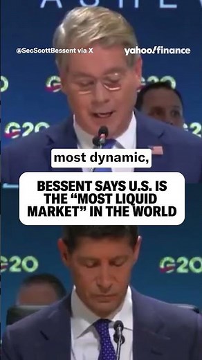 Bessent says the US is the most dynamic and liquid market in the world. 🌎