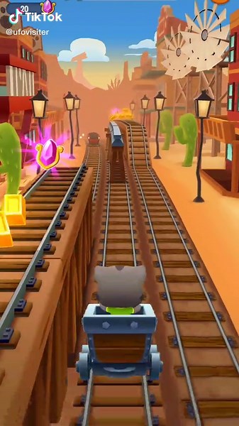 Cat Character's Desert Train Adventure Gameplay