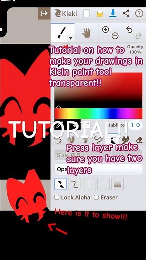 Tutorial how to make transparent drawings saved to photos on Kleik paint tool on google or safari!🌸