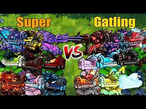 PVZ 1 Fusion 3.5 Challenge!! Team Gatling VS Team Super Gatling VS 300 Zombie Random - Who Will Win?