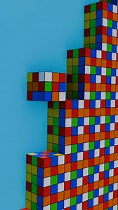 2K views · 726 reactions | Rubik Cube Drop Stair #3d #3danimation #animation #simulation #rigidbody #looping #art #artist #asmr #sfx #satisfying #oddlysatisfying | The3dartshow | Facebook