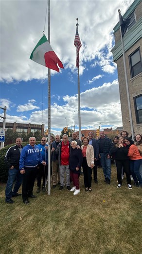 1.7K views · 538 reactions | Today we raised the Italian flag over North Bergen Town Hall in celebration of Italian-American Heritage & Culture Month. Town Officials joined the tribute honoring the achievements and contributions of Italian immigrants and their descendants. | Nicholas J. Sacco | Facebook