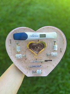 IVF Art, Fertility Heart, in Vitro, Sonogram Picture, Newborn Gift, Nursery Decor, Baby Room Ideas, Sentimental Gift, Mother Gift - Etsy