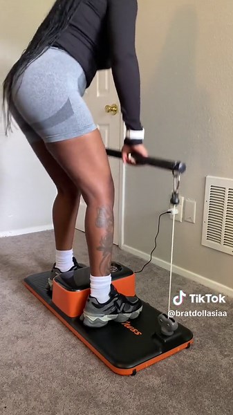 #Ad I worked on glutes today and I must say this machine gets the job done! It goes up to 250lbs😱 #athlete #athomeworkout #gymtok #exercise