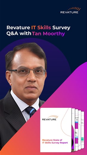 🚀 We’re kicking off a brand-new weekly Q&A series with our CEO, Tan Moorthy — where we dive into the evolving world of IT skills, hiring, and #workforce transformation. Each week, Tan shares insights that help organizations rethink how they build, grow, and future-proof their #tech teams. Tune in to hear Tan’s take, then explore the full 2025 IT Skills Survey Report: 👉 https://revature.com/revatures-2025-state-of-it-skills-survey-report #Revature #Upskilling #FutureOfWork | Revature