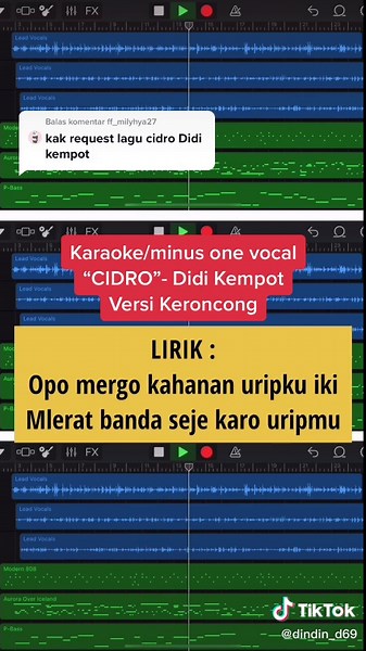 Karaoke Cidro Versi Keroncong - Didi Kempot