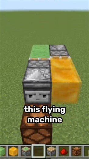 Correct way to make flying machine #minecraft #minecraftshorts #redstone