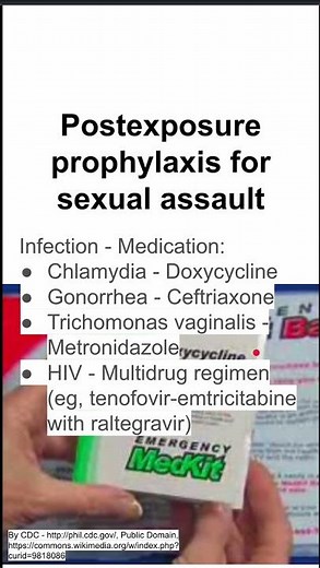 Postexposure prophylaxis for sexual assault