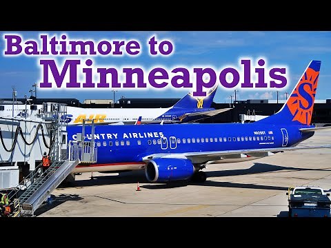 Full Flight: Sun Country Airlines B737-800 Baltimore to Minneapolis (BWI-MSP)
