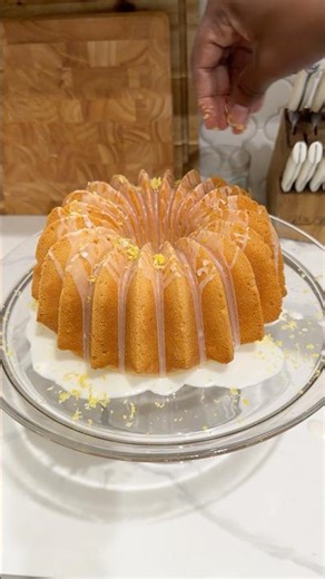 The BEST Moist Lemon Bundt Cake 🍋 | Easy Homemade Lemon Cake with Glaze #lemoncake #lemonbundtcake