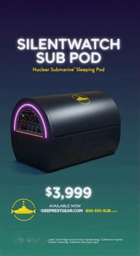 2000s TV commercial classic | Silent Watch Sub Pod | #sleep #submarine #underwater