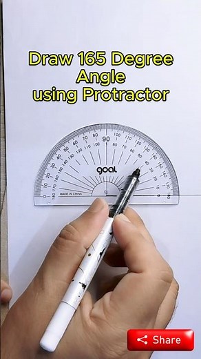 How Draw Angle Using Protractor #shorts #geometry #angleconstruction