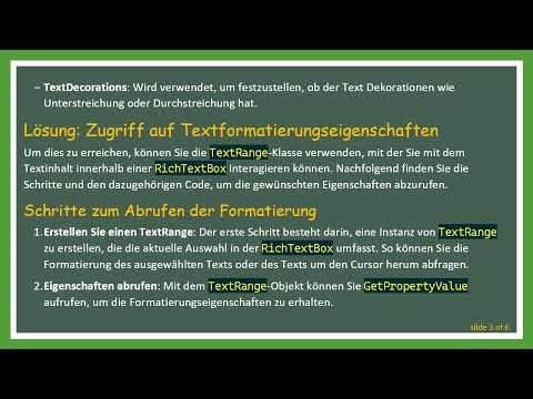 So ermitteln Sie FontWeight, FontStyle und TextDecorations in einer WPF RichTextBox