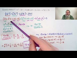 Differential Eqns. F22-26 -- Solving ODEs with Laplace transforms; partial fractions (BONUS)