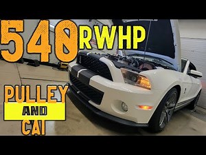 2012 Mustang GT500 Dyno (PULLEY & COLD AIR ONLY) At Brenspeed Impressive 540 RWHP