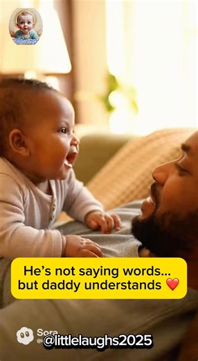 Baby Talking in His Own Language… Daddy Understands 🥹