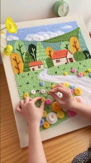 How to make a easy punch needle embroidery #punch