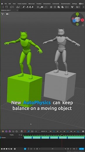 AutoPhysics Balancing on a Moving Object #3d #animation #gamedev