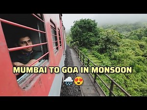 🚆Mumbai to Goa Train Journey 😍 | Scenic Konkan Railway Vlog 🌊🌴