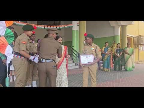 Gugan receiving Sergeant Rank NCC