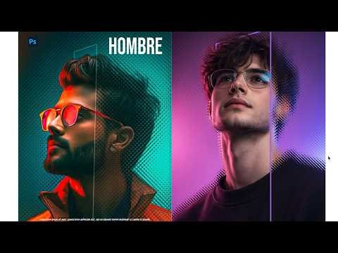 Create Amazing Split Halftone Portrait Effect in Photoshop | - Coreldraw