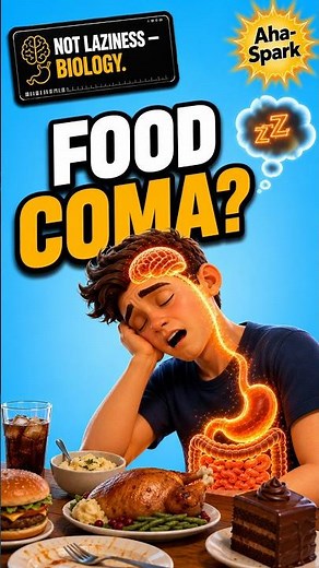Why You Feel Tired After Eating (Food Coma Explained) #foodcoma #bodyfacts #scienceexplained #shorts