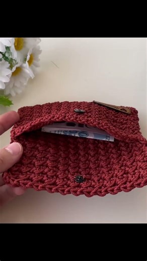 Crochet Pouch Pattern PDF Wallet Organizer Drawstring Phone Card Coin Holder