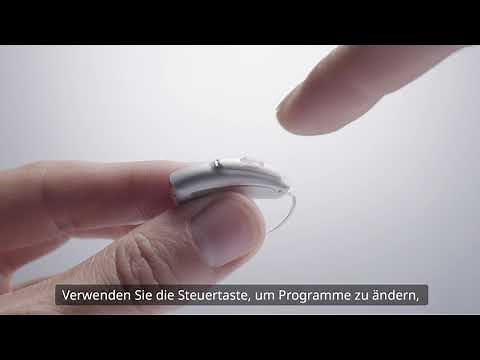 Funktionen der Steuertaste bei einem Amplifon Hörsystem