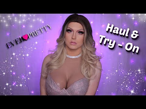 Drag queen 👸🏼/ cross dresser tries on wedding & prom dresses | Everpretty