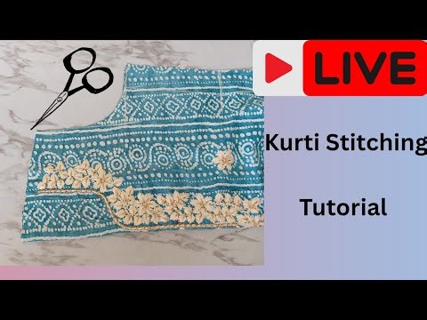 Rk Jain Fabric Art is live kurti sewing live tutorial #youtubelive #viralvideo