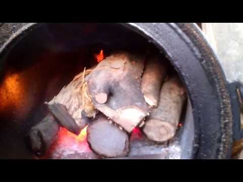 Ξυλολέβητες, Λέβητας ξύλου σε λειτουργία.