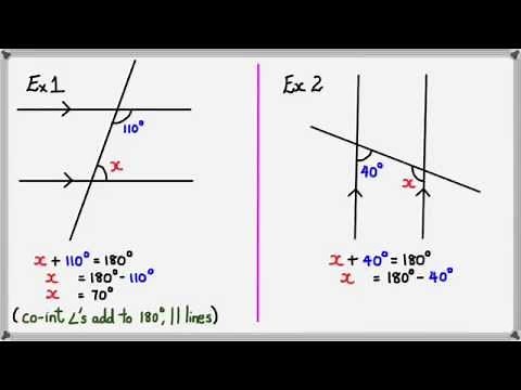 Co-interior Angles on a Parallel Line