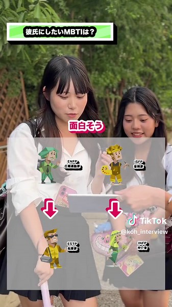 MBTIキャラの街頭インタビューあるある