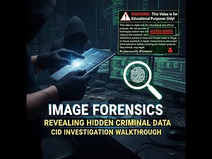 Image Forensics: Revealing Hidden Criminal Data | CID Investigation Walkthrough