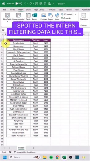 Kat: Chief Excel Officer | Slicers > Filters 💡 #excel #exceltips #corporate #accounting #workhacks #spreadsheets #finance | Instagram