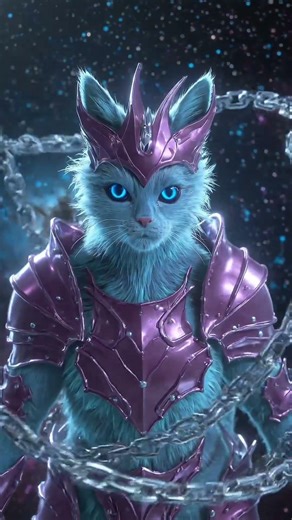 Cat Gear Saint Seiya Cloth, 4K Unreal Engine 5, AI Production