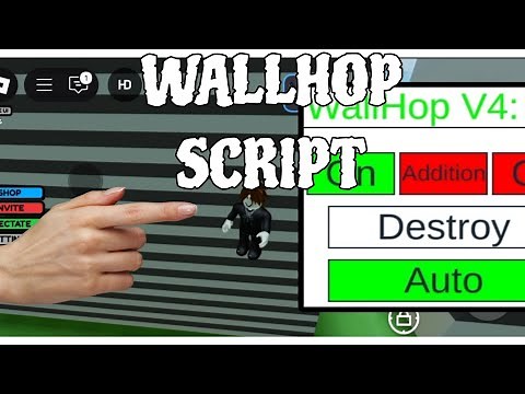 ROBLOX WALL HOP SCRIPT VERY USEFULL FOR OBBY V4 AUTO WALL HOP AUTO FLICK