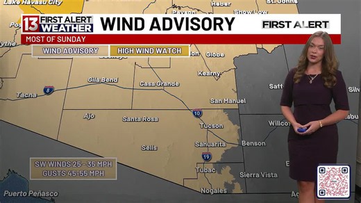 Rainy and windy weekend as remnants of Tropical Storm Rachel move into Arizona