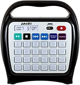 HamiltonBuhl Juke24 - Portable, Digital Jukebox with CD Player and Karaoke Function - Black/Gray,J22RCS1SB