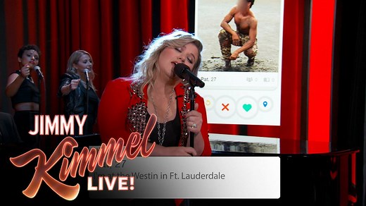 538K views · 8.1K reactions | Kelly Clarkson makes even the worst Tinder profiles melodious... | Jimmy Kimmel Live | Facebook