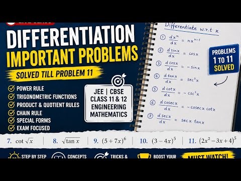 Differentiation Masterclass | Problems Solved | Chain Rule & Trigonometric Derivatives | CBSE