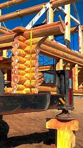 12K views · 1.4K reactions | Our Douglas Fir house set up is complete, now rhe roof framing begins  | Langberg Log Homes | Facebook