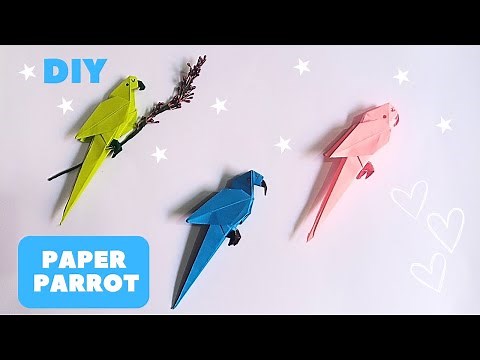 How to make paper parrot easy | Paper bird | DIY parrot | Origami Parrot | parrot craft
