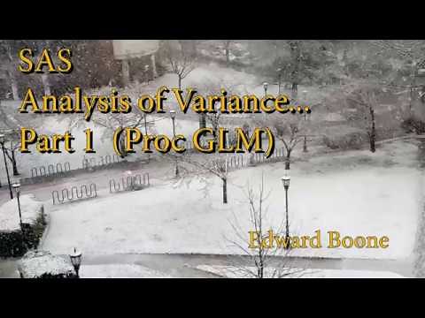SAS Analysis of Variance... Part 1 (PROC GLM)
