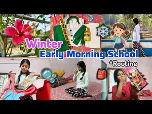 📍My WINTER☃️ Before School Healthy & Productive Morning Routine 🏫📖 #schoolroutine #morningroutine