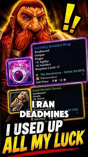 I Used Up ALL My Luck in Deadmines... 🍀 | WoW Hardcore