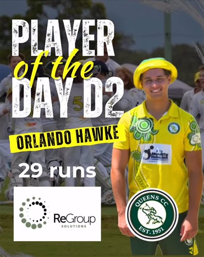A brilliant innings from Orlando today, scoring 29 runs and showing great patience at the crease. 👏 He helped steady the ship after the loss of early wickets, remaining calm and confident on a slow outfield. Well done, Orlando 🎉 | Queens Cricket Club