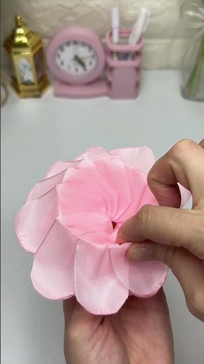 How to Make Ribbon Rose | Easy Satin Ribbon Flower Tutorial #handmade #diy #papercraft #shortsviral