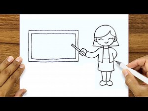 Teacher Drawing Tutorial | How Do You Draw Something For A Teacher - Videos For Kids
