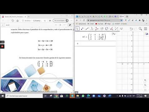Como comprobar el Método de Gauss Jordán en el Software Geogebra